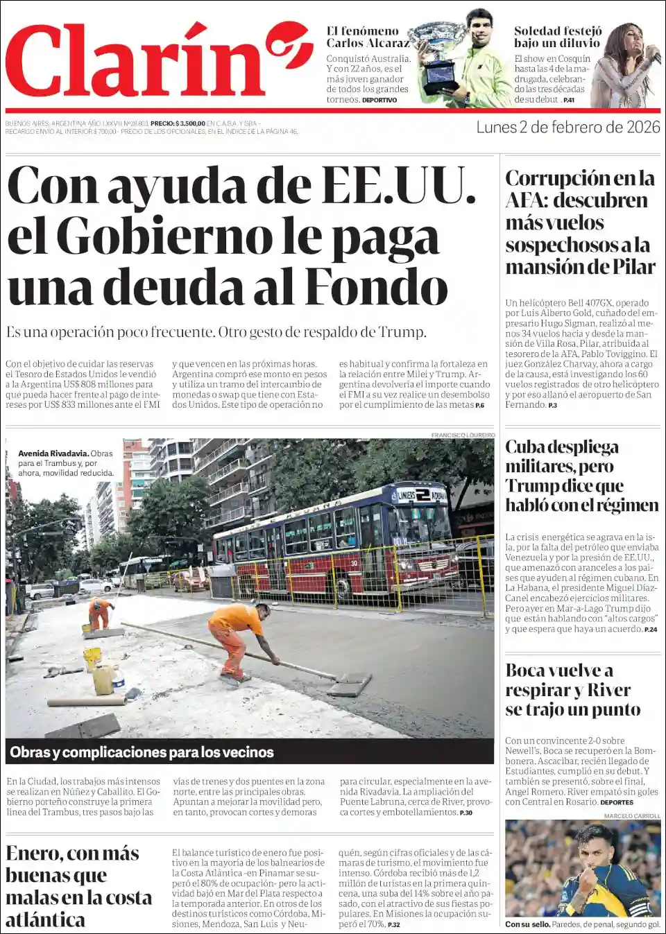 Evolucion Streaming | ARGENTILANDIA - Tapa del diario Clarin